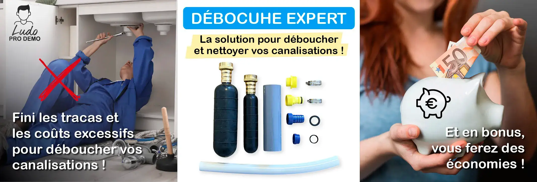 Débocuhe expert La solution pour déboucher et nettoyer vos canalisations ! Fini les tracas et les coûts excessifs pour déboucher vos canalisations ! Et en bonus, vous ferez des économies !